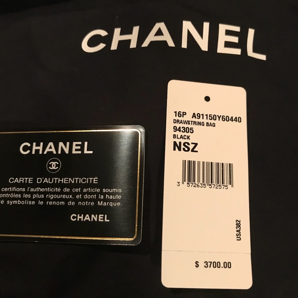 SOLD—Chanel black drawstring bag - Picture 8 of 8